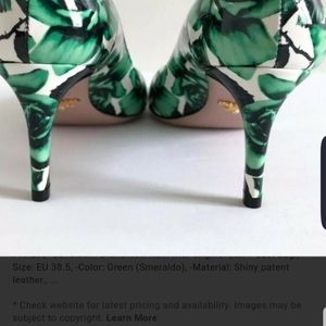 Prada Flower Rose's Patent Pumps